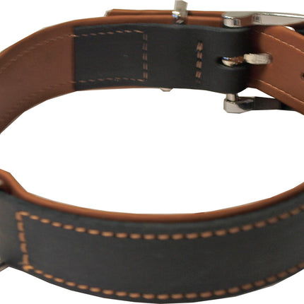 Boon Halsband Soft Gevoerd Zwart/Cognac