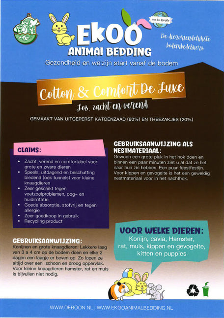 AnimalstoreXL Animalbedding Cotton&Comfort Luxe 30l