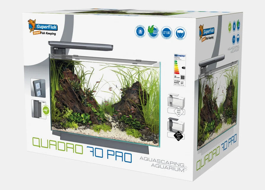 AnimalstoreXL Aquarium Quadro 70 Pro Zwart
