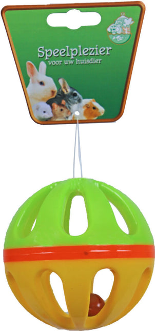 AnimalstoreXL Bal Plastic met bel 10cm