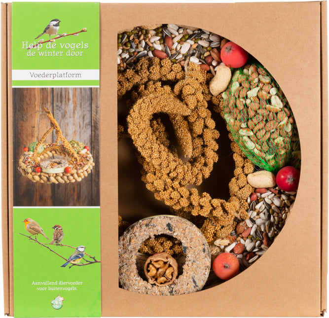 AnimalstoreXL Boon Voederplatform Pindan met Mezenb met Vetr. 28cm
