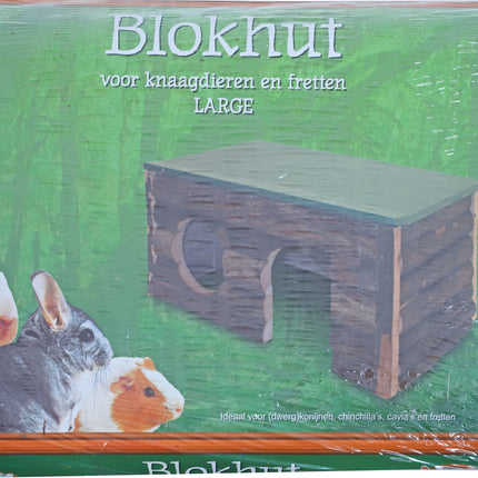 AnimalstoreXL Blokhut Hout Large