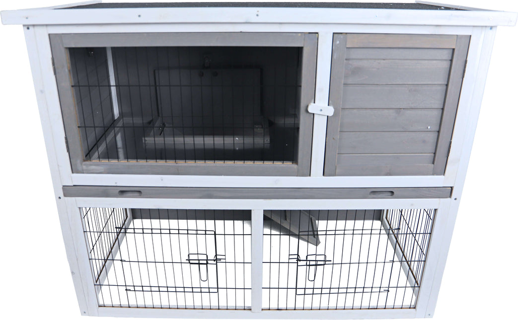 AnimalstoreXL Boon Kon.Hok Bouwp. met Lade met Ren Grijs Wit 114cm