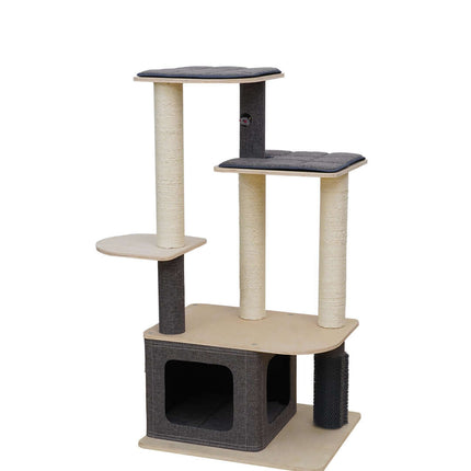 AnimalstoreXL Ebi Krabpaal Toledo Linen Fabric - 58x48x110cm Beige