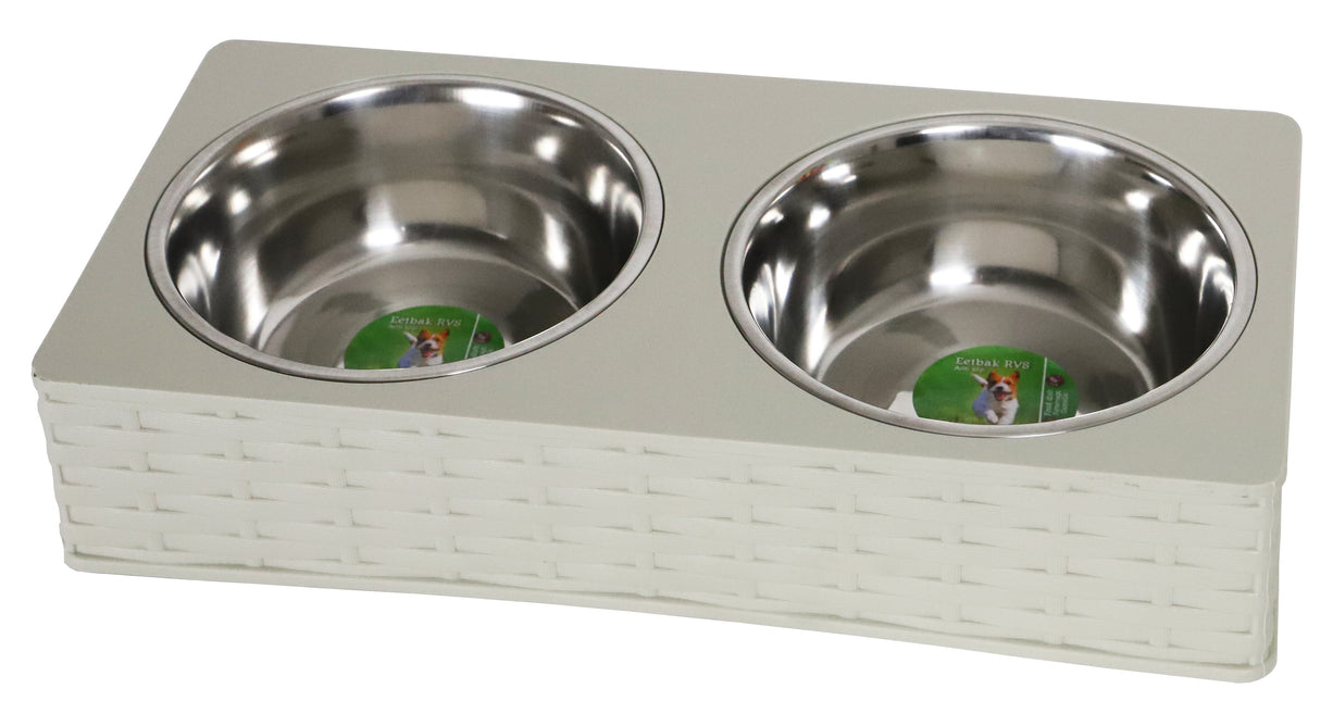 AnimalstoreXL Boon Dinnerset Pl. Rvs Wicker Beige 30cm