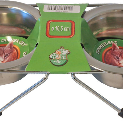 AnimalstoreXL Boon Dinnerset met 2 RVS Bakken 10,5cm
