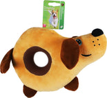 Hond Plüsch mit Quietscher 38cm Braun