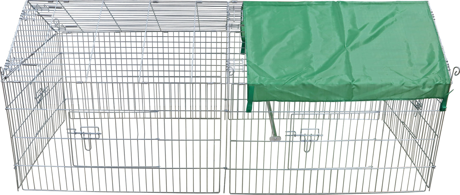 AnimalstoreXL Boon Draadren Puntdak met Zonned.Verz 180x75x75cm