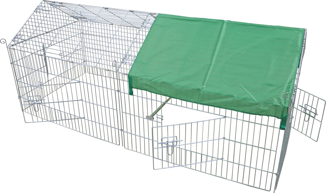 AnimalstoreXL Boon Draadren Puntdak met Zonned.Verz 180x75x75cm