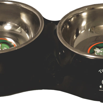 AnimalstoreXL Boon Dubbele Eetbak Hond Water&Food 27cm Zwart