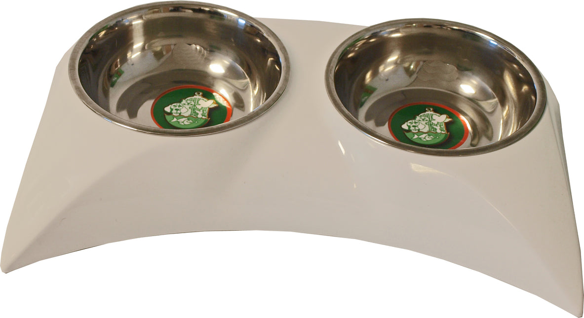 Boon Futternapf Pl. Edelstahl Hund Batman 2 Schwarz 27cm - Weiß 27cm