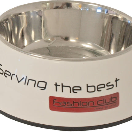 AnimalstoreXL Boon Eetbak Pl RVS Fashionclub Wit 18cm