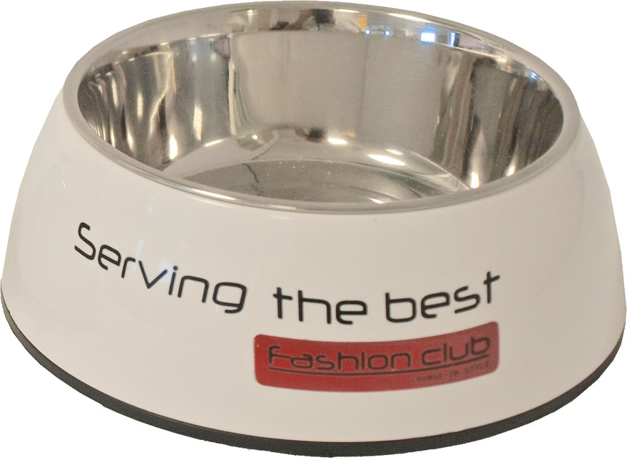AnimalstoreXL Boon Eetbak Pl RVS Fashionclub Wit 18cm