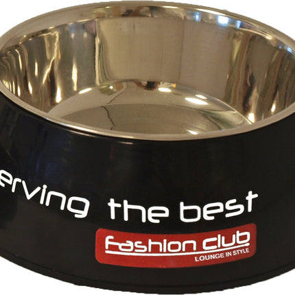 AnimalstoreXL Boon Eetbak Pl RVS Fashionclub Zw 18cm