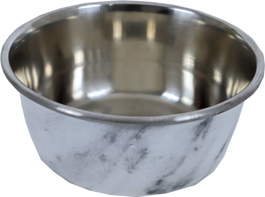 AnimalstoreXL Boon Eetbak RVS Hond Deco Marmer 950ml