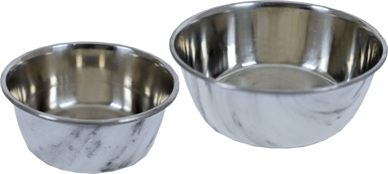 AnimalstoreXL Boon Eetbak RVS Hond Deco Marmer 950ml