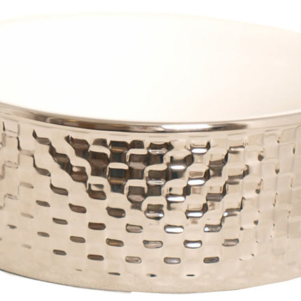 AnimalstoreXL Boon Eetbak Steen Hond Prestige Zilv Wit 18cm