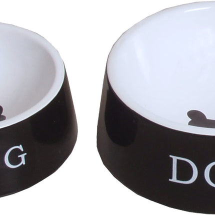 Boon Fressnapf Stein Hund Schwarz/Weiß 16cm - 20cm