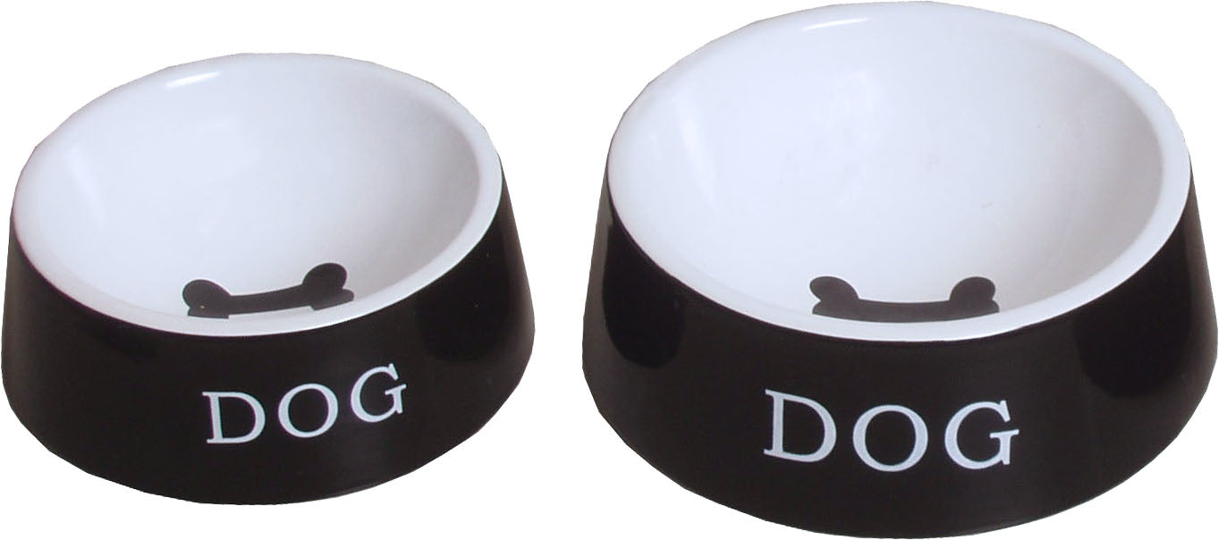 Boon Fressnapf Stein Hund Schwarz/Weiß 16cm - 20cm