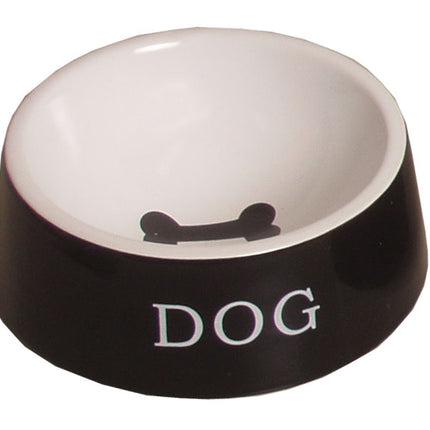 AnimalstoreXL Boon Eetbak Steen Hond Zwart Wit 16cm