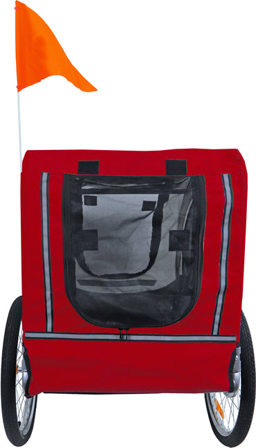 Boon Hundenfahrradanhänger Runner 2 Rot Grau