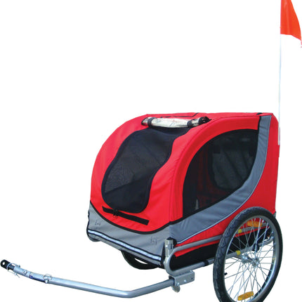 Boon Hundenfahrradanhänger Runner 2 Rot Grau