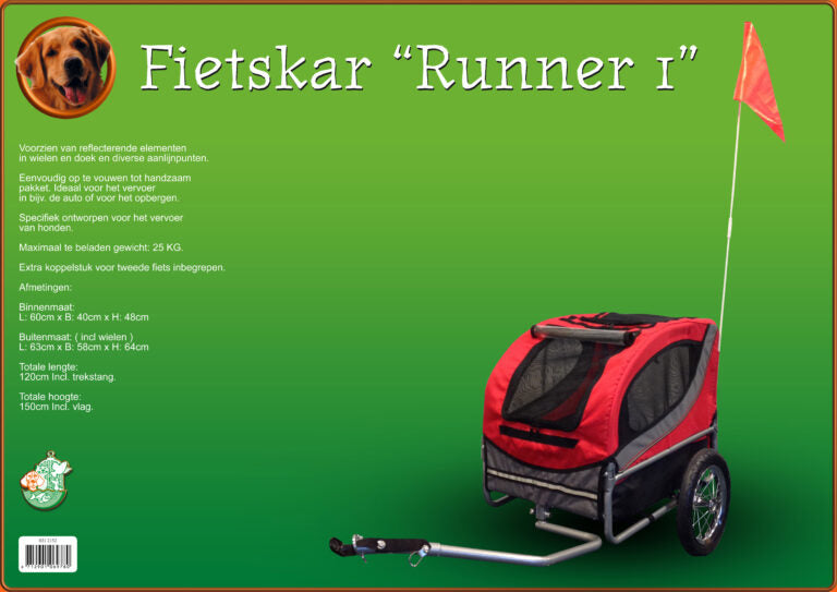 AnimalstoreXL Boon Fietskar Runner 1 Lichtgrijs Grijs
