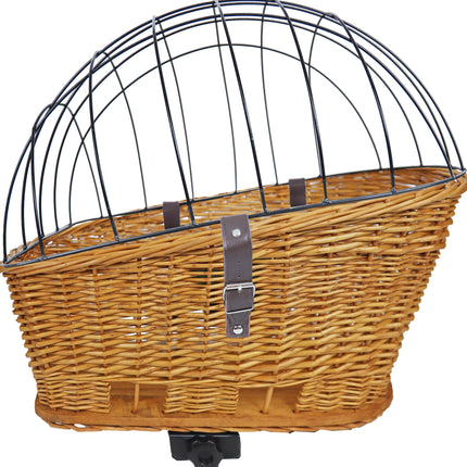 AnimalstoreXL Boon Fietsmand Riet Achterop met Rek Nat 42 57cm