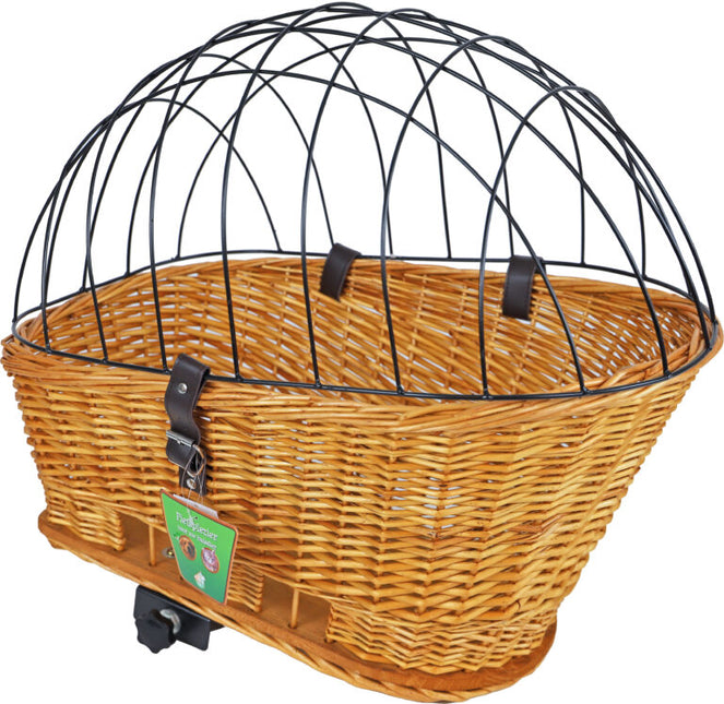 AnimalstoreXL Boon Fietsmand Riet Achterop met Rek Nat 42 57cm