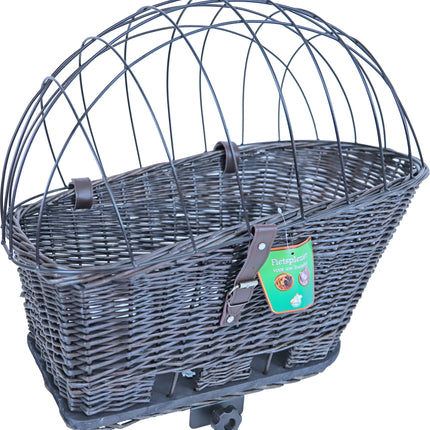 Boon Fahrradkorb Riet hinten mit Gepäckträger nass 42 57cm