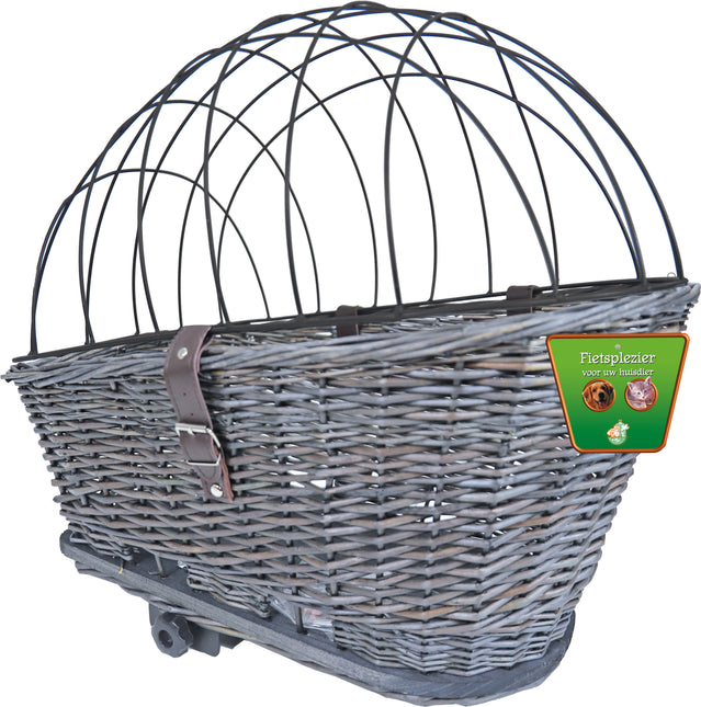 Boon Fahrradkorb Riet hinten mit Gepäckträger nass 42 57cm