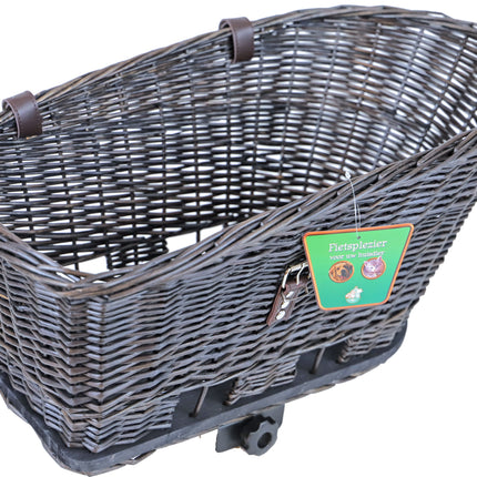 Boon Fahrradkorb Riet hinten mit Gepäckträger nass 42 57cm