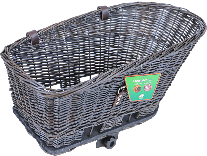Boon Fahrradkorb Riet hinten mit Gepäckträger nass 42 57cm