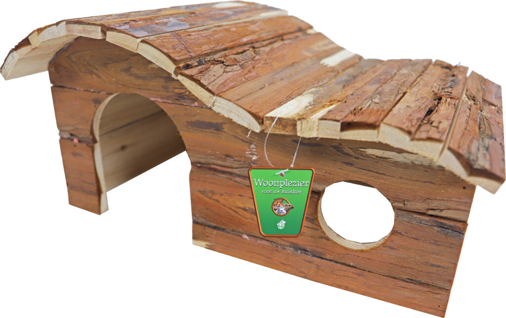 AnimalstoreXL Knaagdierhuis Golfdak Natural 43cm