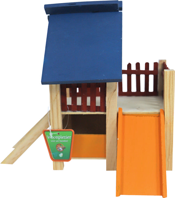 AnimalstoreXL Boon Hamsterhuis met Veranda Gekleurd 19cm