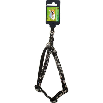 AnimalstoreXL Boon Tuig BH Nyl PU Bubble Zwart 10mm 25-35cm