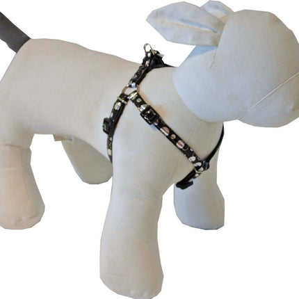 AnimalstoreXL Boon Tuig BH Nyl PU Bubble Zwart 10mm 25-35cm