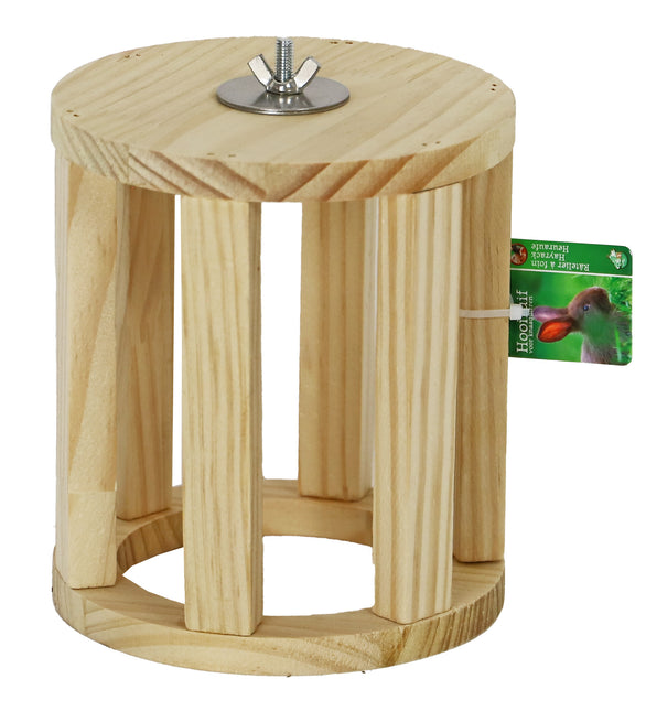 AnimalstoreXL Boon Hooiruif Rond Hout met Schroefhouder 16cm