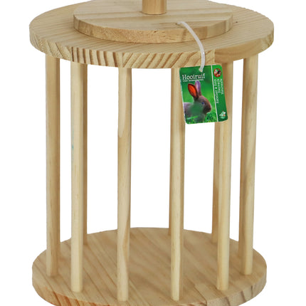 AnimalstoreXL Boon Hooiruif Rond Hout met Deksel 23cm