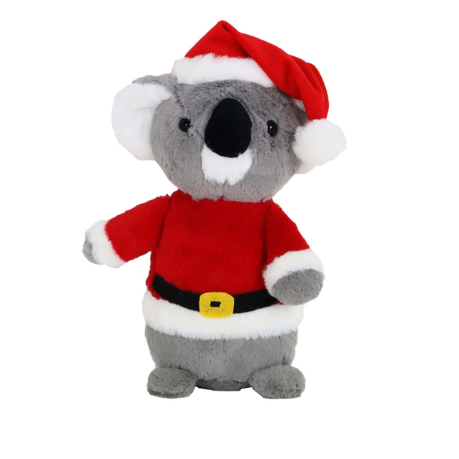 AnimalstoreXL Boon Koala Pluche met Kerstpak Grijs 32cm