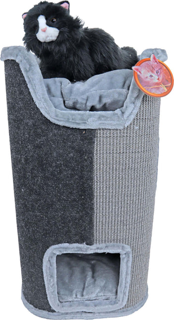 AnimalstoreXL Boon Krab Klimmeubel 2 Gaats Grijs Zwart 75cm