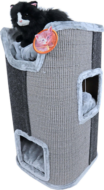 AnimalstoreXL Boon Krab Klimmeubel 2 Gaats Grijs Zwart 75cm