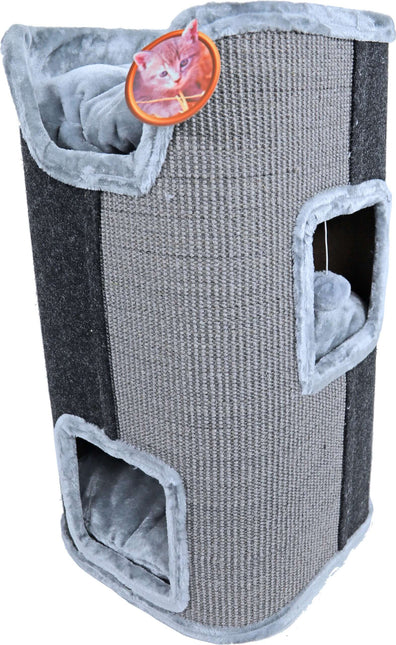 AnimalstoreXL Boon Krab Klimmeubel 2 Gaats Grijs Zwart 75cm