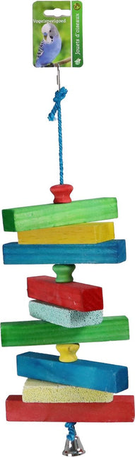 AnimalstoreXL Boon Ladder Hout met Puimsteen met Bel 44cm