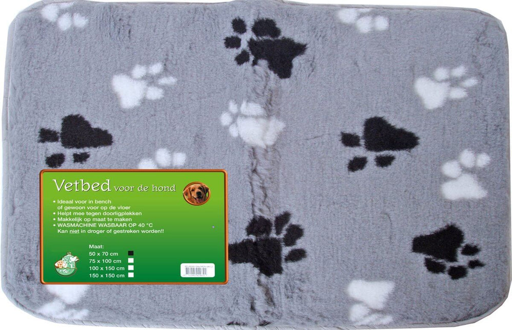 AnimalstoreXL Boon Vetbed Gebiesd Grijs met Poot 75x100cm