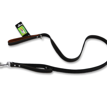 AnimalstoreXL Boon Lijn Me Soft Zwart Cognac 20mm 150cm