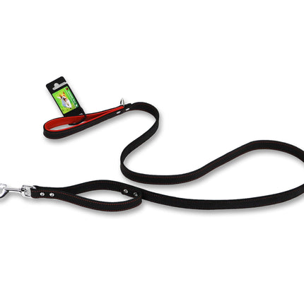 AnimalstoreXL Boon Lijn Me Soft Zwart Rood 20mm 150cm