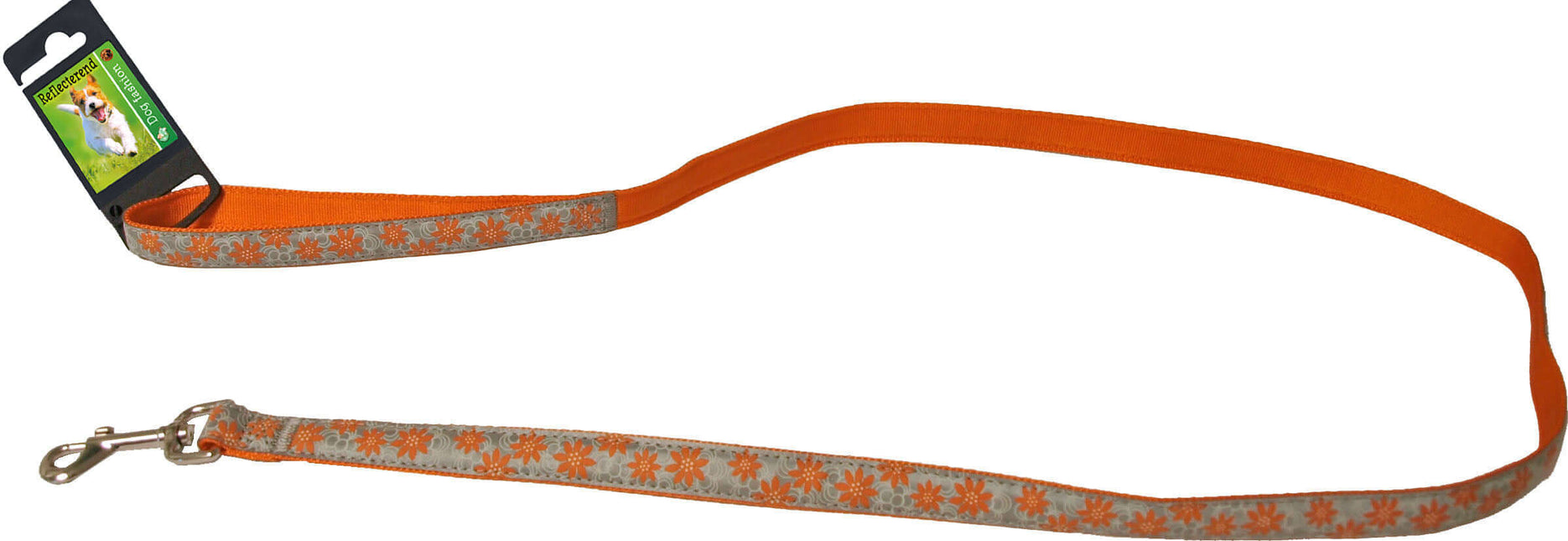 AnimalstoreXL Boon Lijn Nyl PU Reflect. Oranje 10mm 130cm