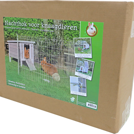 AnimalstoreXL Boon Nachthok Bouwp. Grijs Wit 42x52x48cm