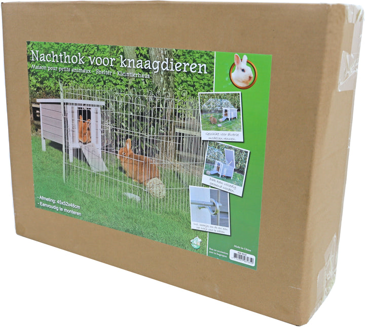 AnimalstoreXL Boon Nachthok Bouwp. Grijs Wit 42x52x48cm